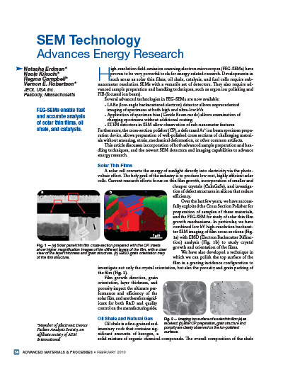 SEM Technology Advances Energy Research